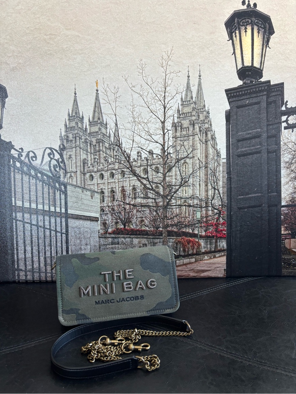 Marc Jacobs The Mini Bag - Green Camo with Gold Hardware